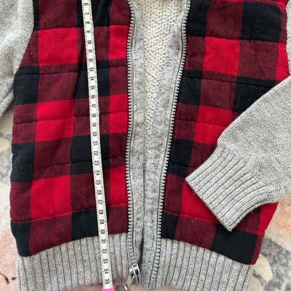 Cat & Jack EUC 2T Toddler Lumberjack Flannel Sweater Jacket & Navy Sweater - Picture 4 of 11
